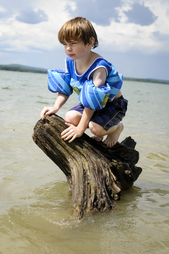 Swimming at Brazeau Reservior