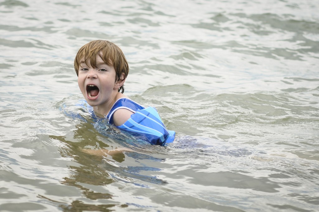 Swimming at Brazeau Reservior