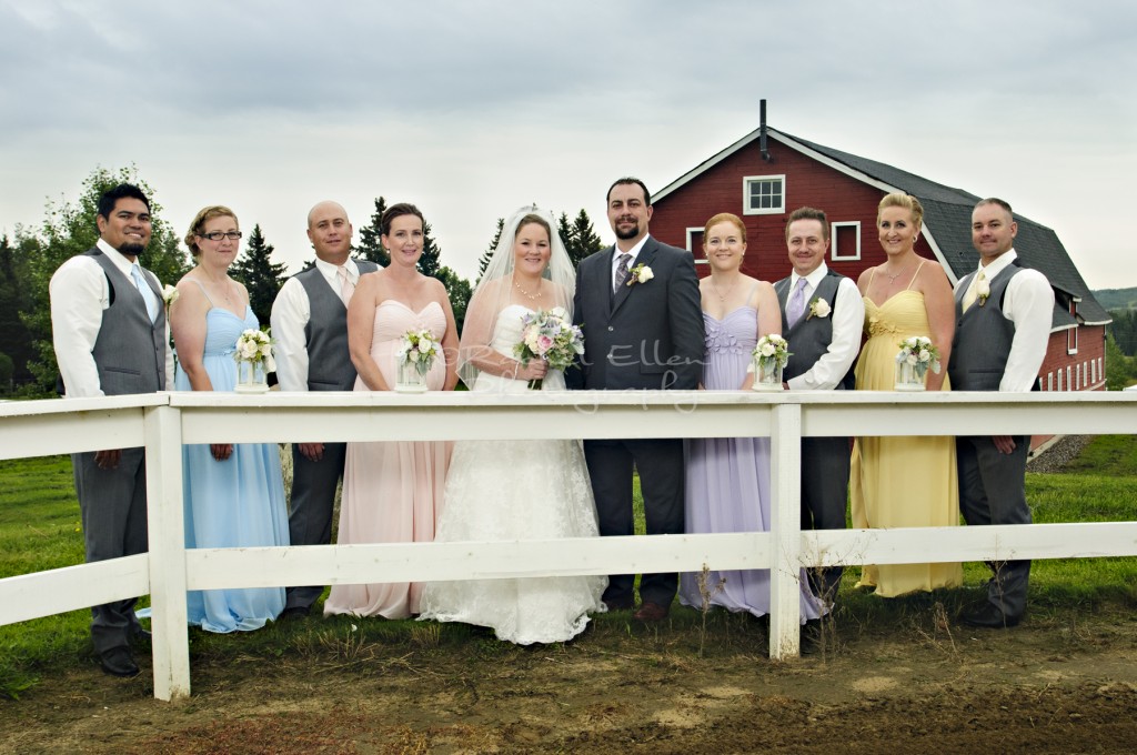 Wedding Party Portrait the Cornerstone Farm