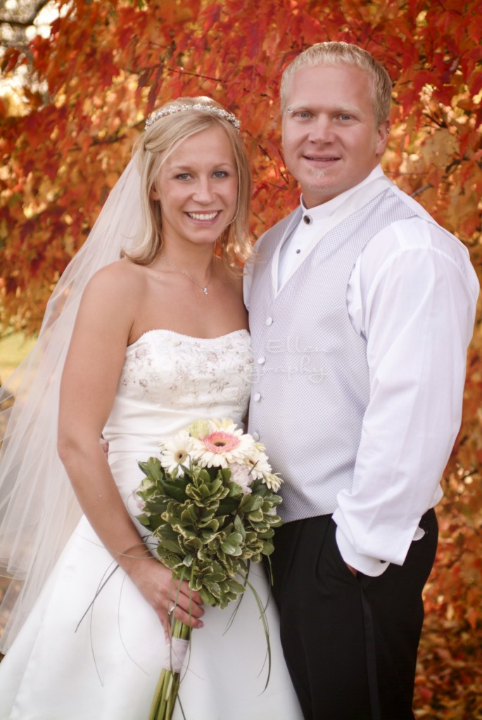 Bride and Groom autumn portraits