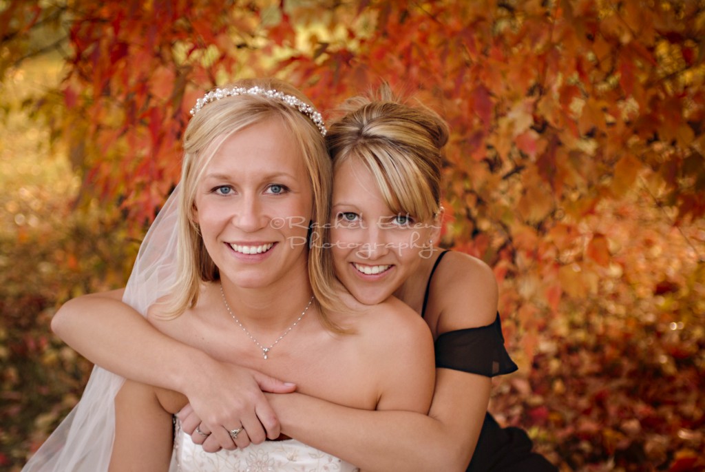 Bride and sister portrait 